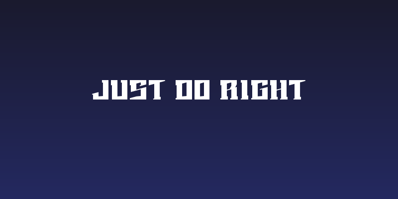 Just Do Right Social Header