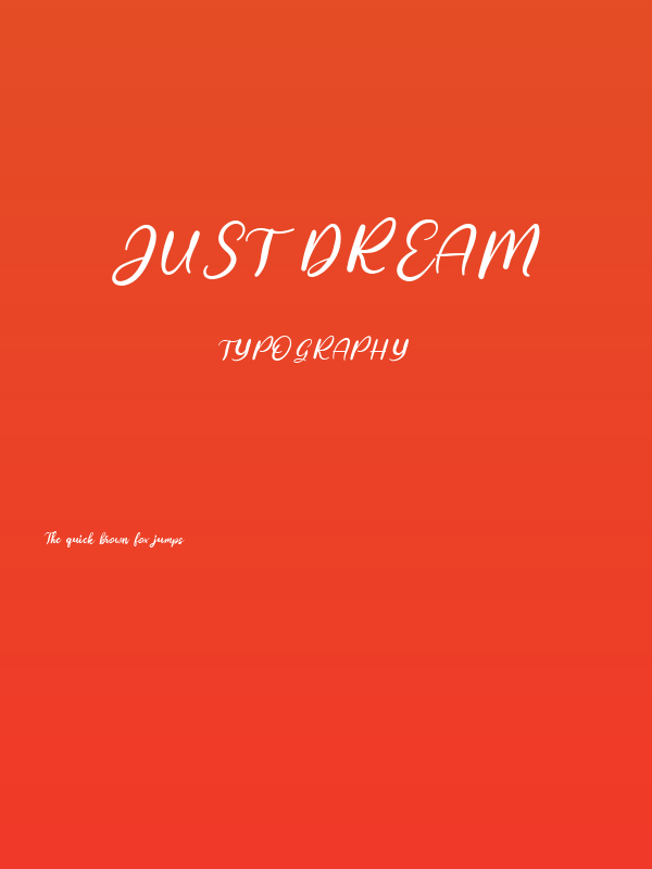 Just Dream Poster