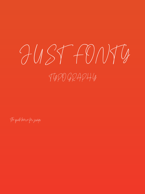 Just Fonty Poster