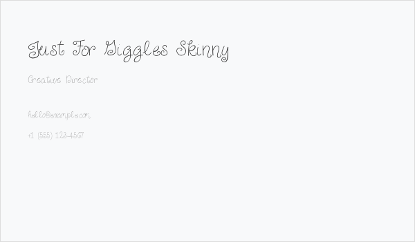 Just For Giggles Skinny Business Card