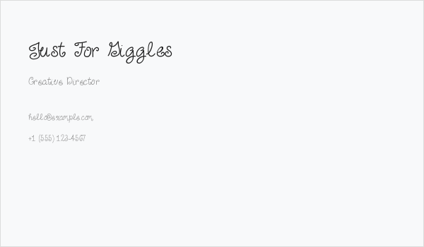 Just For Giggles Business Card