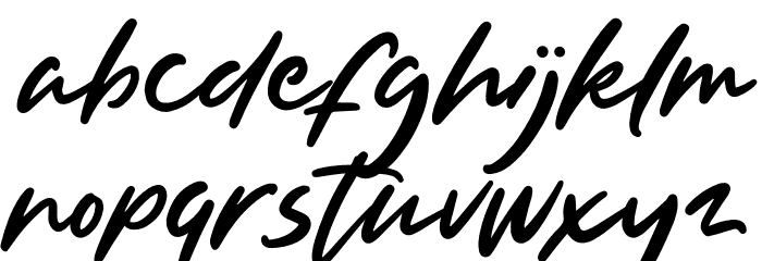 Just For You Free Trial Font LOWERCASE