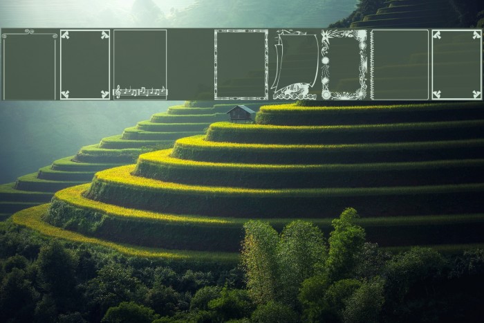 Just Frames Font examples