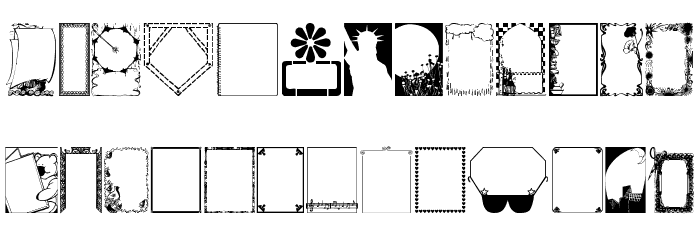 Just Frames Font LOWERCASE