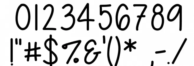 Just Gotta Smile Font OTHER CHARS