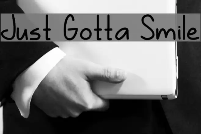 Just Gotta Smile Font examples