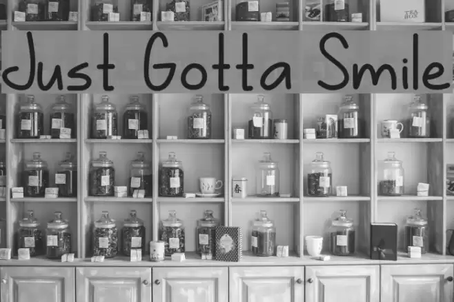 Just Gotta Smile Font examples
