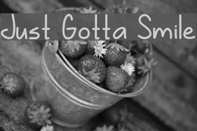 Just Gotta Smile Font examples