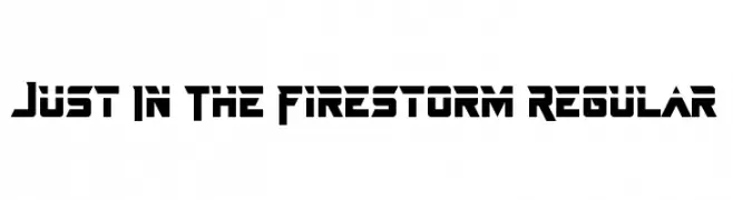 Just In The Firestorm Regular  baixar fontes gratis
