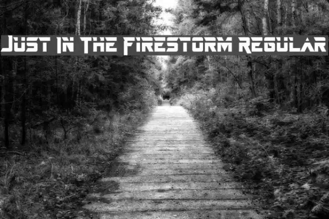 Just In The Firestorm Regular Font examples