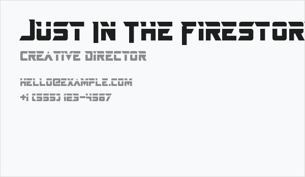 Just In The Firestorm Regular Business Card