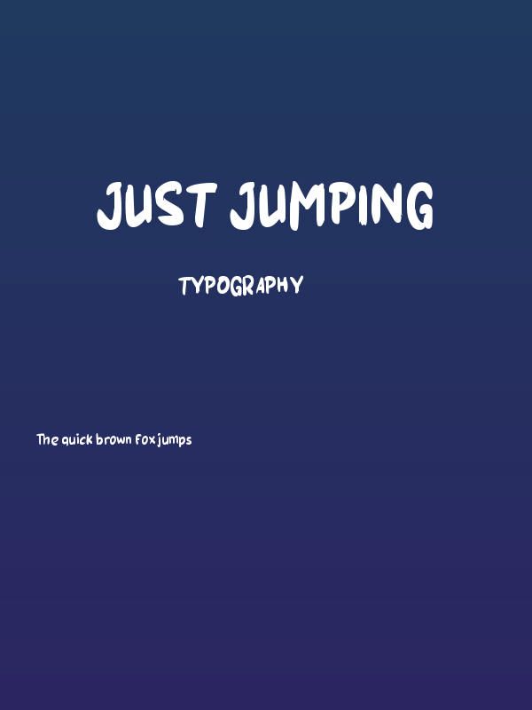 Just Jumping Poster