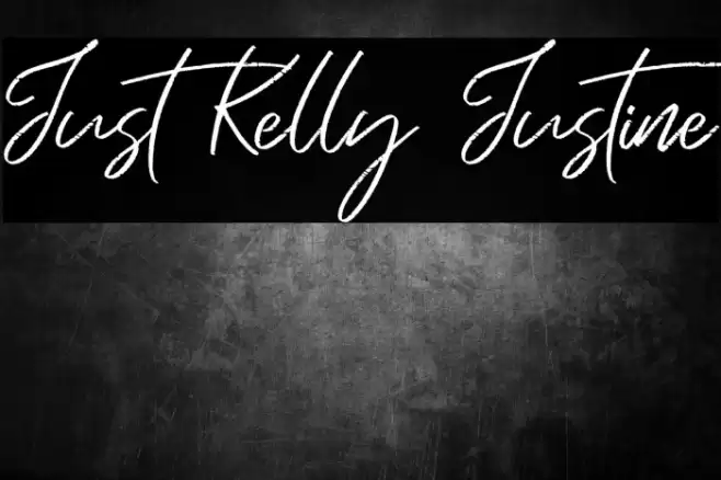 Just Kelly Justine Font examples