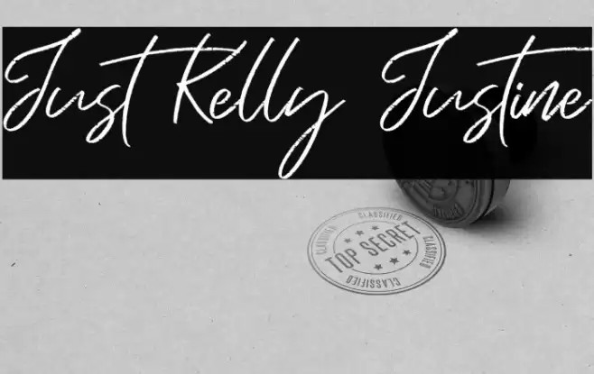 Just Kelly Justine Font examples