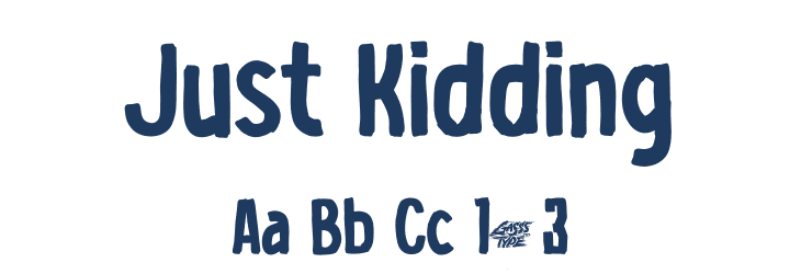 Just Kidding Font Preview
