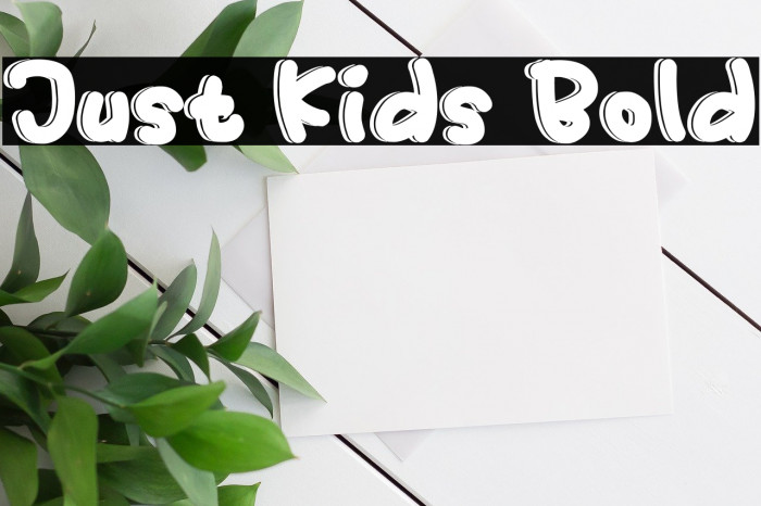 Just Kids Bold Font examples