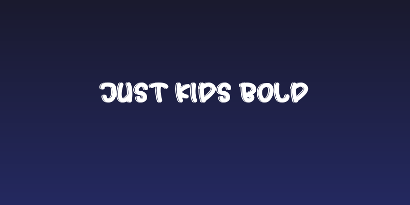 Just Kids Bold Social Header