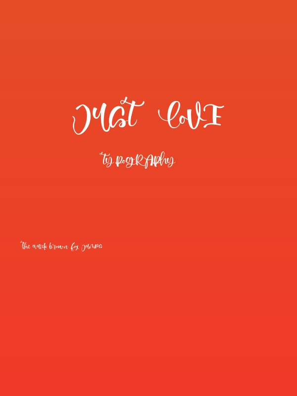 Just Love Poster