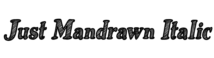 Just Mandrawn Italic  免费字体下载