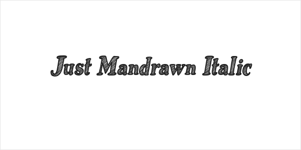 Just Mandrawn Italic Logo