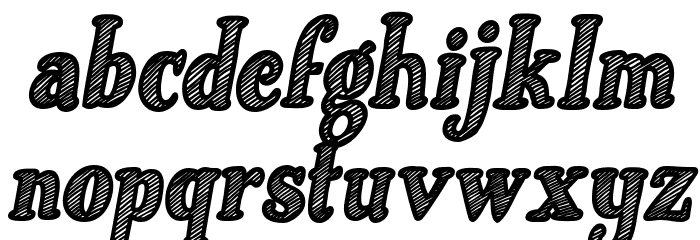 Just Mandrawn Italic Font LOWERCASE