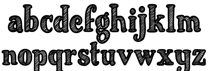 Just Mandrawn Font LOWERCASE