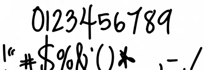 Just Me Again Down Here Font OTHER CHARS