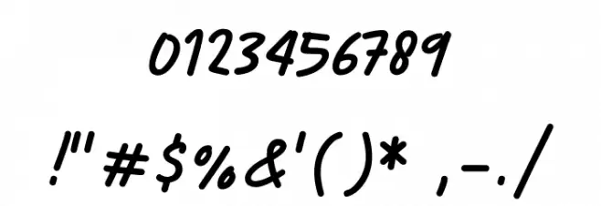 Just Note Font OTHER CHARS