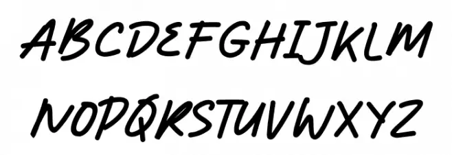 Just Note Font UPPERCASE