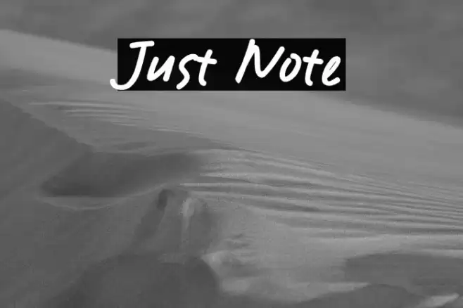 Just Note Font examples