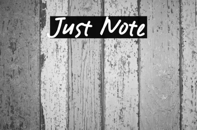 Just Note Font examples
