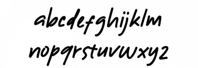 Just Note Font LOWERCASE