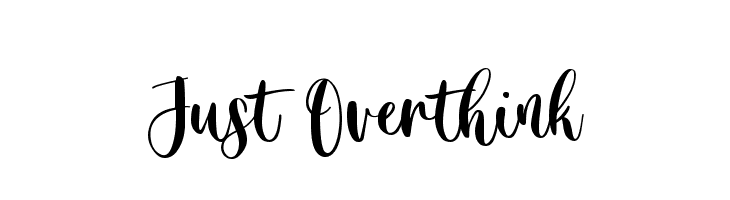 Just Overthink  フリーフォントのダウンロード