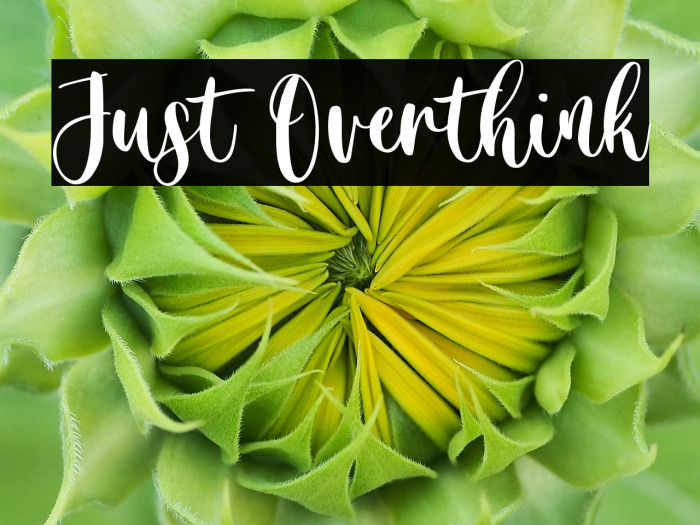 Just Overthink Example 3