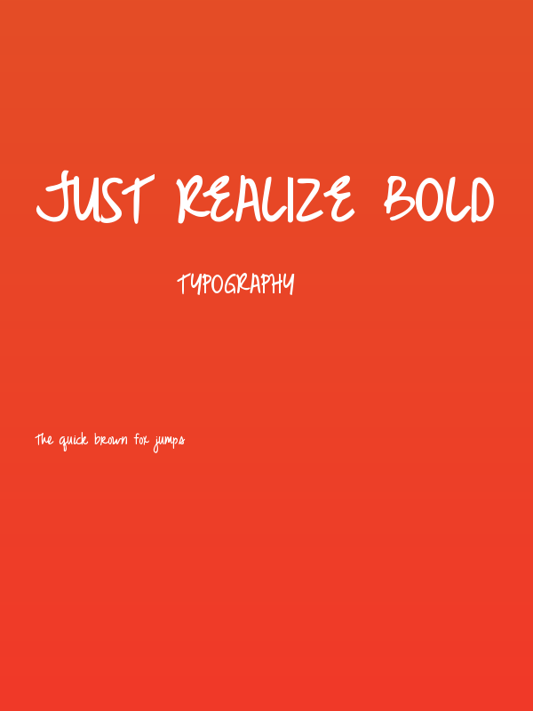 Just Realize Bold Poster