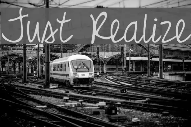 Just Realize Font examples