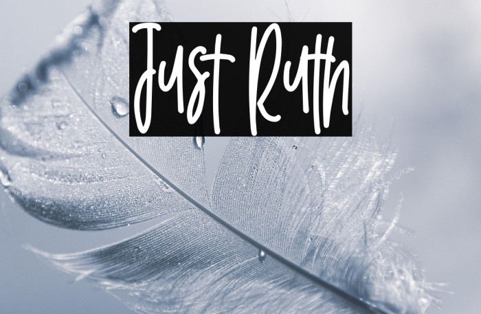 Just Ruth Font examples