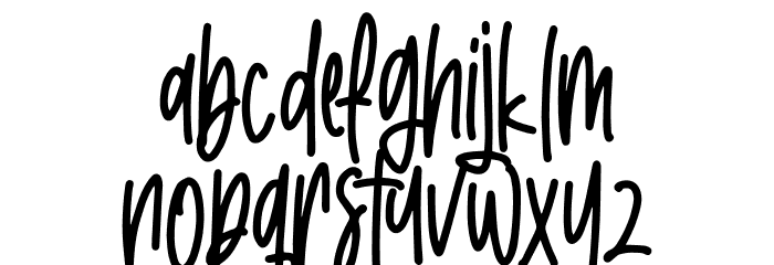 Just Ruth Font LOWERCASE