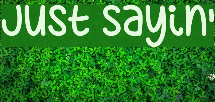 Just Sayin' Font examples