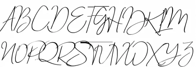 Just Signature Шрифта ВЕРХНИЙ