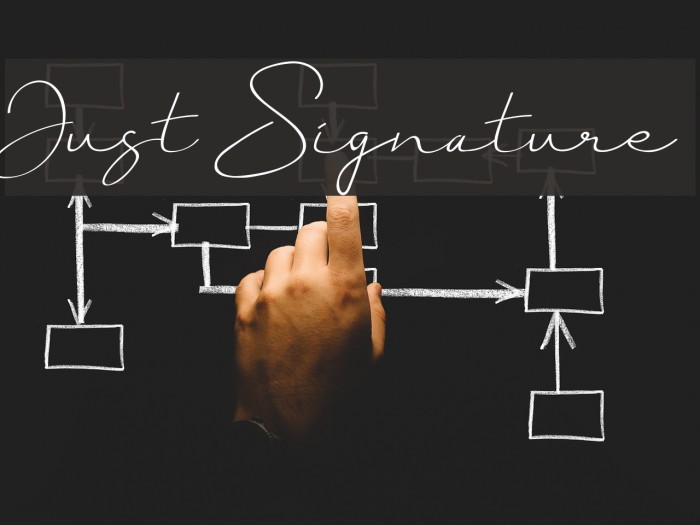 Just Signature Font examples