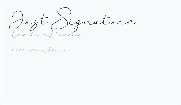 Just Signature Business Card