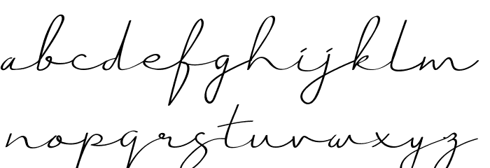 Just Signature Font LOWERCASE