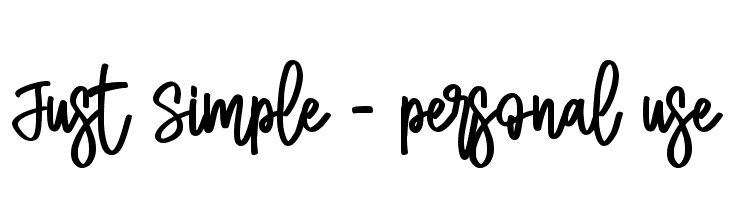 Just Simple - personal use  フリーフォントのダウンロード
