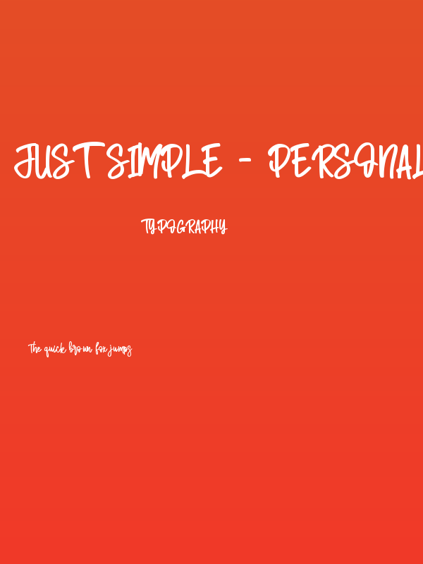 Just Simple - personal use Poster
