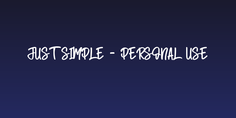 Just Simple - personal use Social Header