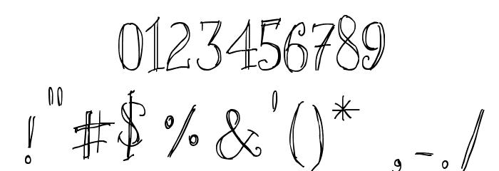 Just Skinny Font OTHER CHARS