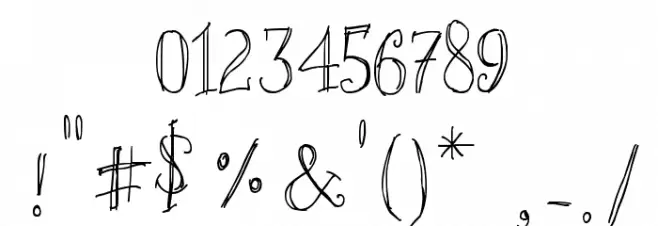 Just Skinny Font OTHER CHARS