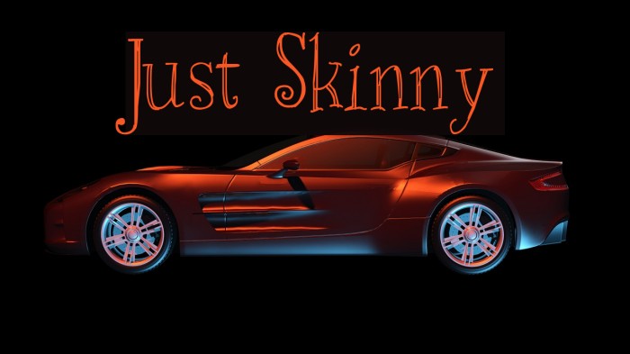 Just Skinny Font examples