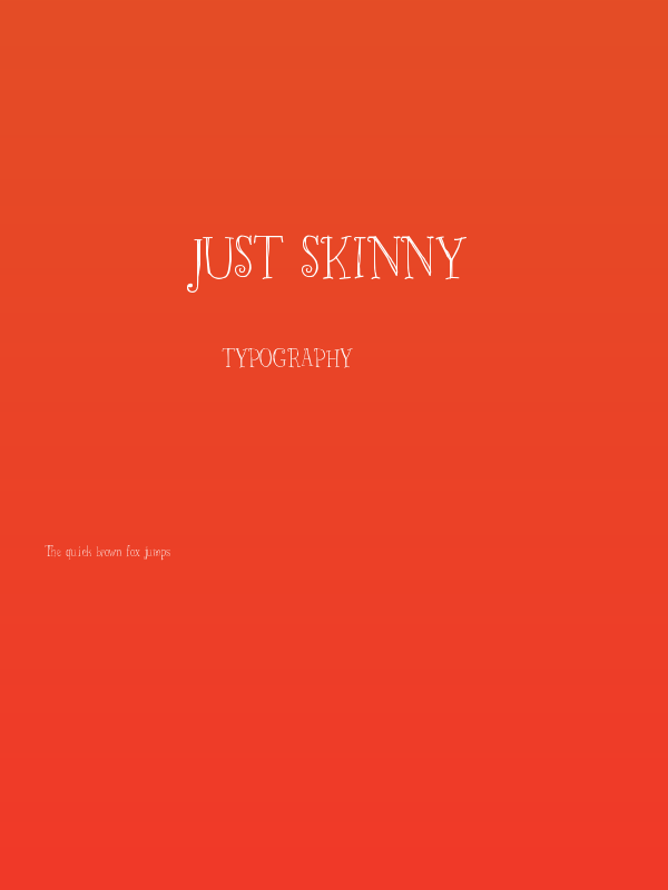 Just Skinny Poster